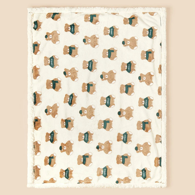 Winter Baby Blanket Fleece Warm Quilt for Newborn