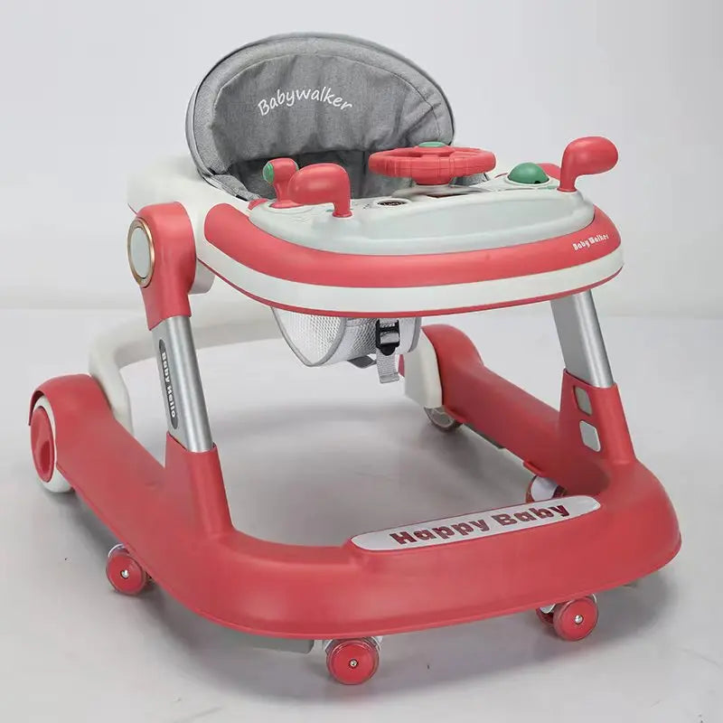 Push Walker with Detachable Feeding and Music Trays