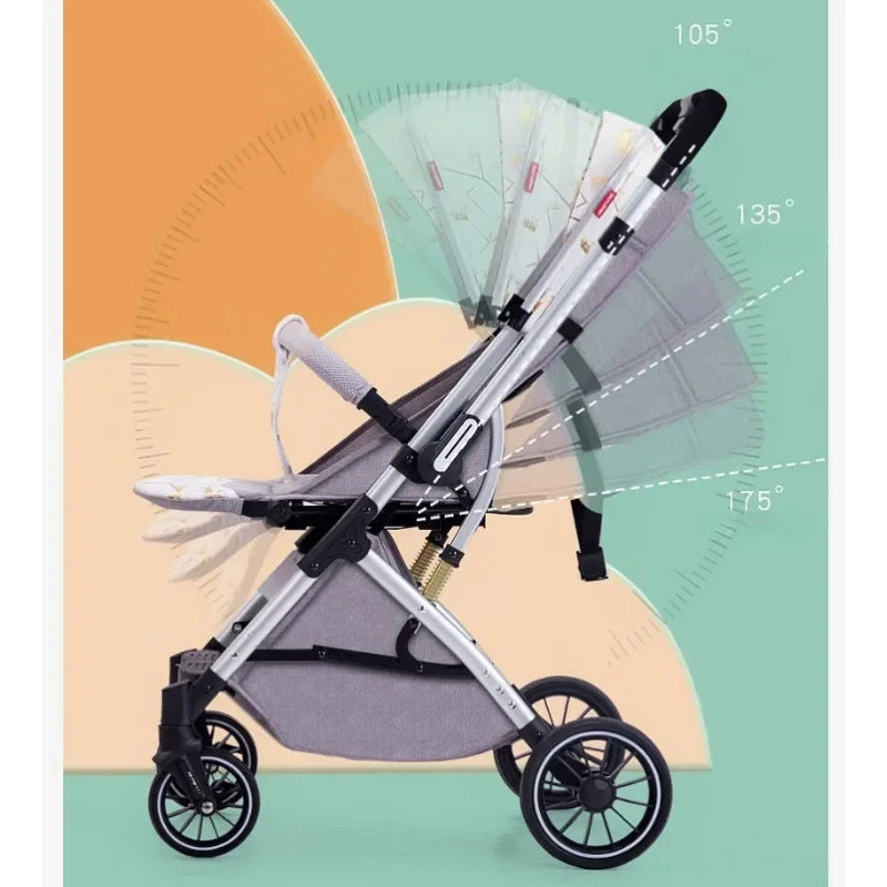 Two-way Lightweight High-view Baby Stroller