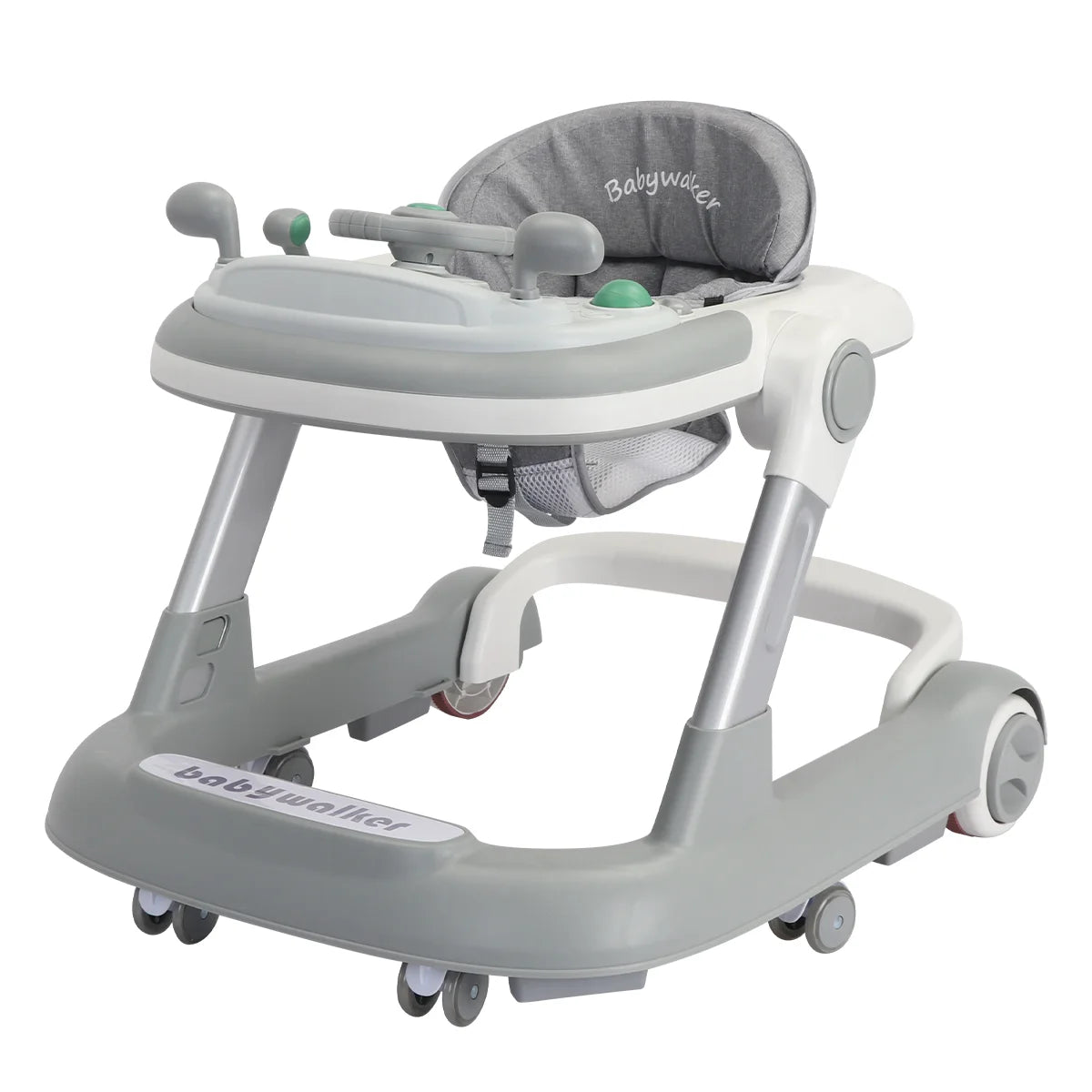 Push Walker with Detachable Feeding and Music Trays