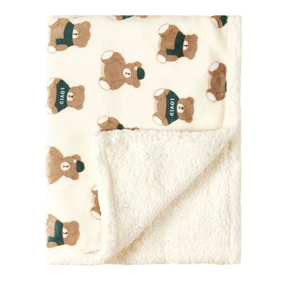 Winter Baby Blanket Fleece Warm Quilt for Newborn